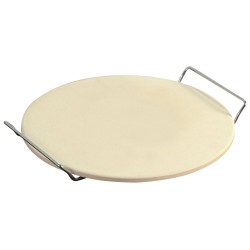 Vaderdagtip! Pizzasteen Keramisch - Handvaten 33 cm doorsnede