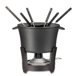 Blokker Forte fondueset - 1,3 liter - gietijzer - zwart