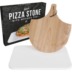 Gadgy Pizzasteen met Pizzaschep - Cordieriet voor Knapperige Pizzabodem - Pizzasteen - voor BBQ, Oven of Kamado