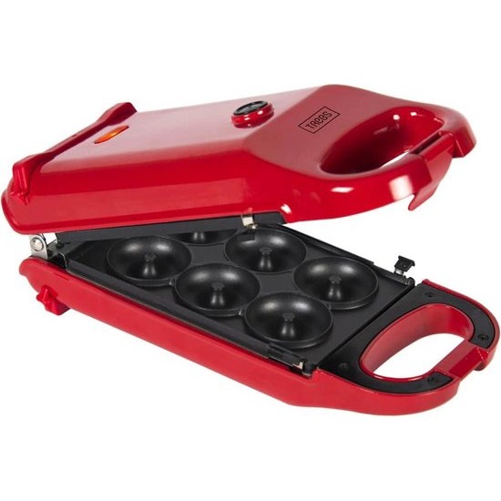 6-in-1 snackmaker/Comfortcook voor heerlijke wafels, donuts, cake pops Trebs 99356 Rood